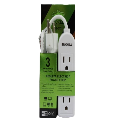 REGLETA ELECTRICA 3 TOMAS BLANCA UNID BRICKELL