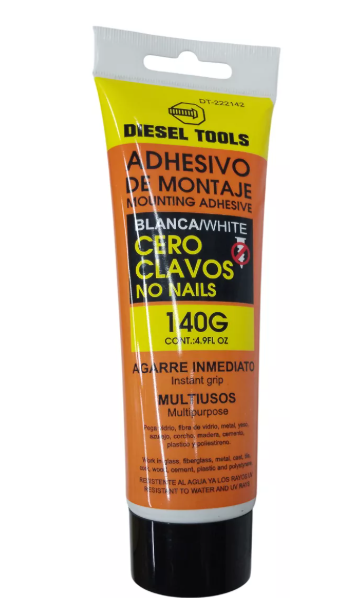 ADHESIVO DE MONTAJE SIN CLAVOS 140 GR UNID DIESEL TOOLS
