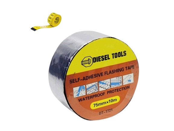 CINTA TAPA GOTERA ALUMINIZADA 3" X 10 METROS UNID DIESEL TOOLS