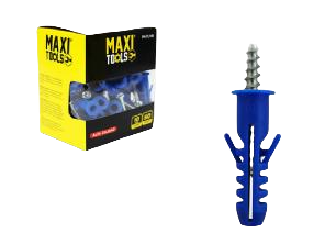 SET TORNILLO Y RAMPLUG 10MM CAJA 50PCS UNID MAXI TOOLS