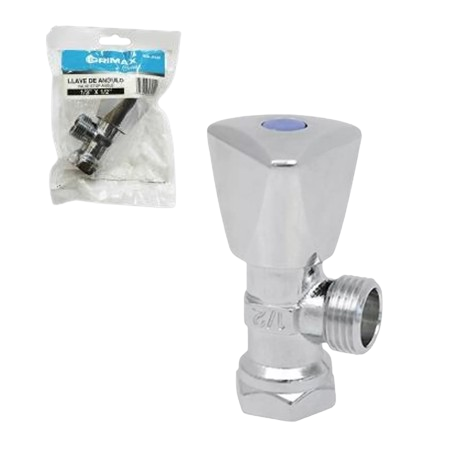 LLAVE DE ARRESTO 1/2" X 1/2" CROMADA UNID GRIMAX