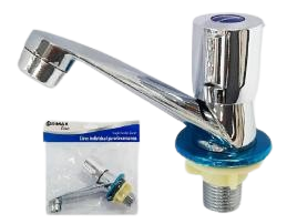 LLAVE DE LAVAMANO CROMADA 1/2" INDIVIDUAL UNID GRIMAX