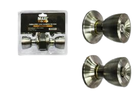 CERRADURA DE POMO CON CILINDRO SATINADO BLISTER UNID MAXI TOOLS