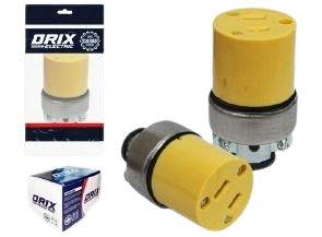 ENCHUFE METALICO HEMBRA 2 PINES 110V UNID ORIX