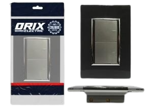 INTERRUPTOR DOBLE GRIS DE LUJO UNID ORIX