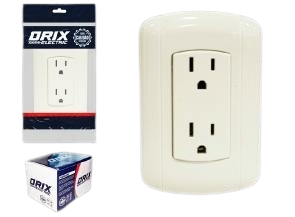 TOMA CORRIENTE DOBLE CON TIERRA BLANCO MARFIL T/BTICINO UND ORIX
