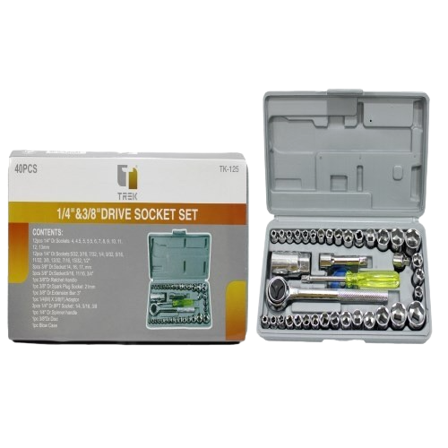 SET DE RACHET Y SOCKET 40 PZAS UNID TREK