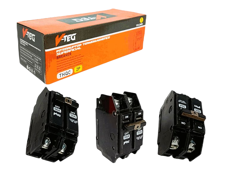 BREAKER INTERRUPTOR DE CIRCUITO THQC SUPERFICIAL DOBLE 50A UNID V-TEG