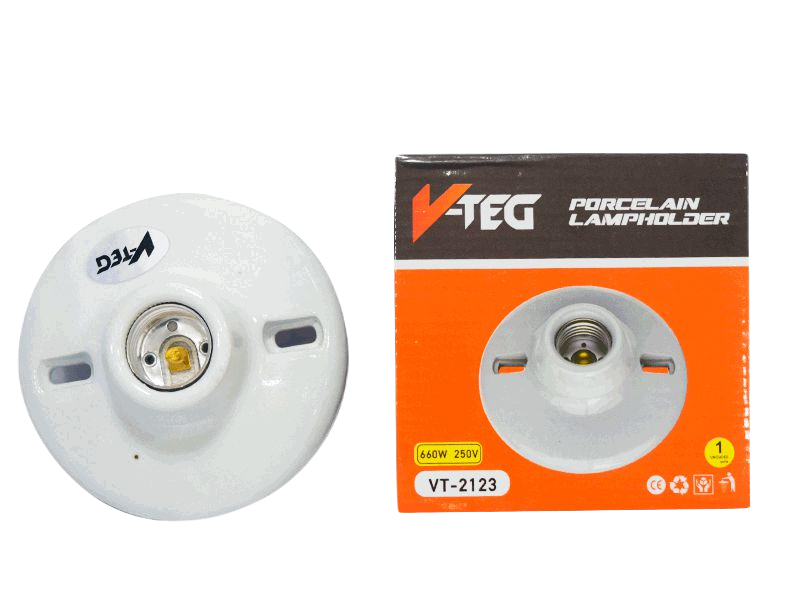 PLAFON DE PORCELANA BLANCO UNID V-TEG