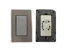 INTERRUPTOR APAGADOR SENCILLO 15A GRIS METAL UNID V-TEG