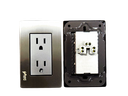 TOMA CORRIENTE DOBLE C/TIERRA 150A 110-250V GRIS METAL UNID V-TEG