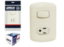 INTERRUPTOR APAGADOR + TOMA TIPO BTICINO UNID ORIX