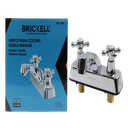 LLAVE CENTRAL DOBLE PARA LAVAMANOS 1/2" CROMADO M/CRUZ UNID BRICKELL