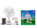 VENTILADOR 12" RECARGABLE DE MESA CON PANEL SOLAR UNID AMERICAN STAR