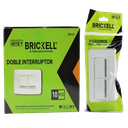 INTERRUPTOR APAGADOR DOBLE BLANCO L/V UNID BRICKELL