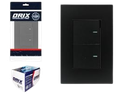 INTERRUPTOR APAGADOR DOBLE NEGRO UND ORIX ELECTRIC