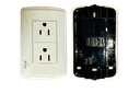 TOMA CORRIENTE DOBLE C/TIERRA 15A 110-250V COLOR CREMA UNID V-TEG
