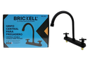 LLAVE DE FREGADERO CENTRAL CURVO 8" M/T CRUZ NEGRO UNID BRICKELL