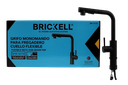 LLAVE DE FREGADERO MONOMANDO FLEXIBLE AC INOX UNID NEGRO BRICKELL