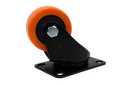 RUEDA GIRATORIA 2 1/2" POLIURETANO SIN FRENO NARANJA UNID BRICKELL