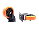 RUEDA GIRATORIA 4" POLIURETANO SIN FRENO NARANJA UNID BRICKELL