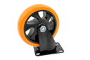 RUEDA GIRATORIA 5" POLIURETANO SIN FRENO NARANJA UNID BRICKELL