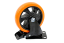RUEDA GIRATORIA 5" POLIURETANO CON FRENO NARANJA UNID BRICKELL