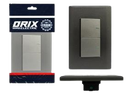 INTERRUPTOR APAGADOR DOBLE GRIS OSCURO UNID ORIX