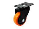 RUEDA GIRATORIA 3" POLIURETANO SIN FRENO NARANJA UNID S/M