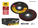 DISCO FLAP ÓXIDO DE ALUMINIO 7"- 80 GRANO UNID ZASC
