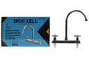 LLAVE DOBLE PARA LAVAPLATOS 8" CROMADA UNID BRICKELL