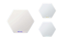 ESPEJO HEXAGONAL CON LUZ 60X60 UNID BRICKELL