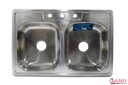 LAVAPLATOS DOBLE ACERO INOXIDABLE 84x56CM UNID BRICKELL