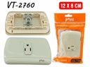TOMA CORRIENTE SENCILLO CREMA UNID V-TEG