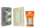 INTERRUPTOR APAGADOR DOBLE 15AMP ACRILICO DORADO UNID V-TEG