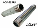 NIPLE GALVANIZADO 1/2"X4" UNID AQUA PLUS