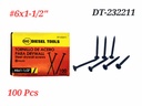 TORNILLO DRYWALL #6X1 1/2" ROSCA FINA 100 PZAS UNID DIESEL