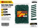 RAMPLUG PLASTICO VERDE (9/32X2" X 250 PCS) UNID DIESEL
