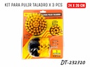 KIT DE CEPILLOS PARA TALADRO X 3 PCS UNID DIESEL