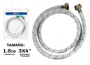 MANGUERA FLEXIBLE P/LAVADORA 1.8 M 3/4" BLANCA UNID GRIMAX