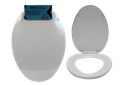 ASIENTO DE INODORO 19" PLASTICO BLANCO UNID BRICKELL