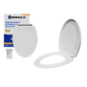 ASIENTO DE INODORO PLASTICO BLANCO CIERRE LENTO UNID GRIMAX