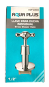 LLAVE DUCHA INDIVIDUAL 1/2" CROMADA EN CRUZ UNID AQUA PLUS
