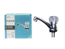 LLAVE INDIVIAL PARA LAVAMANOS 1/2" CROMADA POMO ACRILICO UNID AQUA PLUS