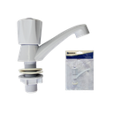 LLAVE LAVAMANOS PLASTICA INDIVIDUAL BLANCA UNID GRIMAX