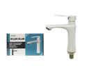 LLAVE MONOMANDO PARA LAVAMANOS DE LUJO BLANCO UNID AQUA PLUS