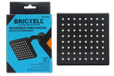REGADERA CUADRADA 4" TIPO LLUVIA COLOR NEGRA UNID BRICKELL