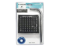 REGADERA DE DUCHA CUADRADA 6" CON TUBO ACERO INOXIDABLE UNID AQUA PLUS