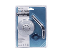 REGADERA DE DUCHA REDONDA 4" CON TUBO ACERO INOXIDABLE UNID AQUA PLUS