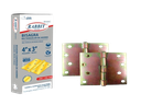 BISAGRA TIPO LIBRO RECTANGULAR HIERRO 4"x3" BRONCE 2 PIEZAS UNID RABBIT